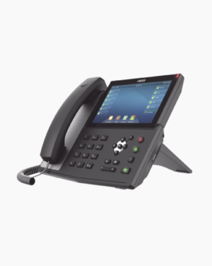 Teléfono IP empresarial para 20 lineas SIP, pantalla táctil, Bluetooth integrado para diadema, PoE y recepción de video.