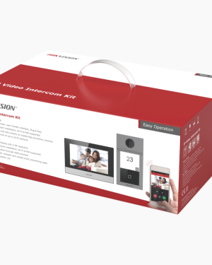 Kit de Videoportero IP Poe Estandar con llamada a App de Smartphone (HikConnect) / Apertura con tarjeta MIFARE / Frente de calle IK08 & IP65 / Soporta 2 puertas