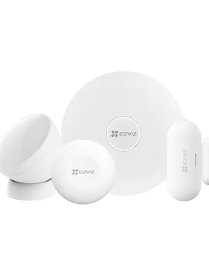 Kit de Alarma Inalambrico / Incluye: 1 Hub, 1 Sensor PIR, 1 Contacto Magnético y 1 Smart Boton / Configuración y Visualización por App Móvil EZVIZ / Protocolo Zigbee