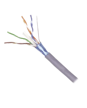 Bobina de Cable Blindado F/UTP de 4 Pares, Z-MAX, Cat6A, Soporte de Aplicaciones 10GBase-T, CM, Color Gris, 305m