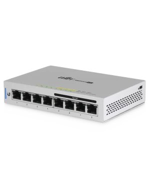 Switch UniFi Administrable capa 2 de 8 puertos Gigabit (4 Puertos Gigabit PoE 802.3af y 4 puertos Gigabit ethernet) 60W